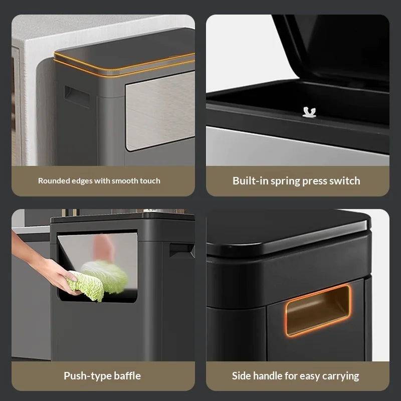 Stainless Steel Smart Trash Can – Heavy‑Duty Outdoor & Indoor Garbage Container