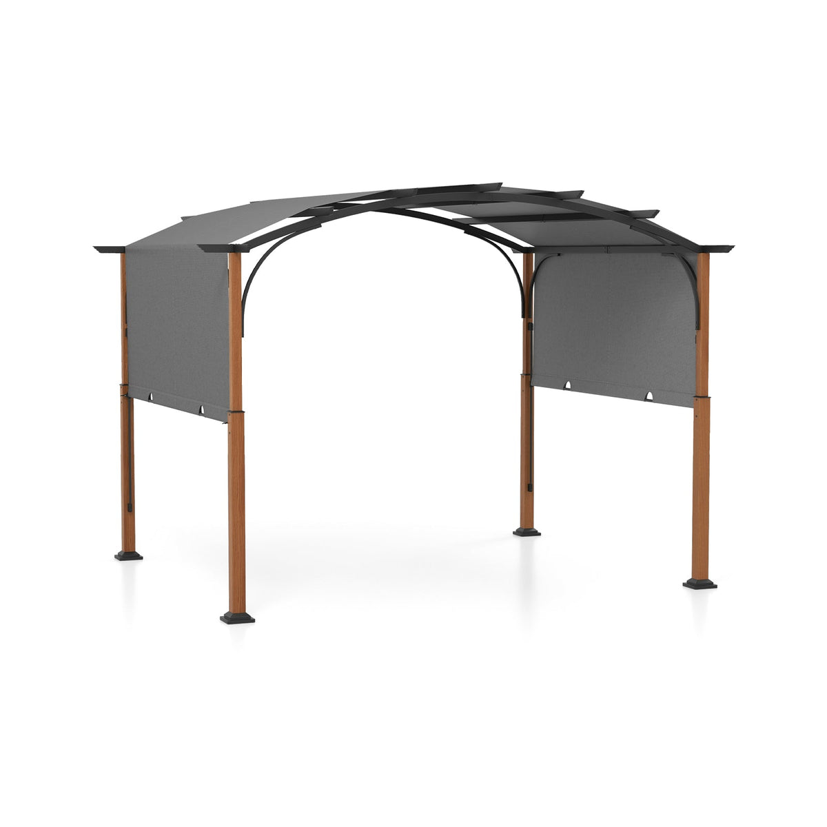 10×12 FT Outdoor Retractable Pergola – Adjustable Canopy Shade System with Powder‑Coated Metal Frame