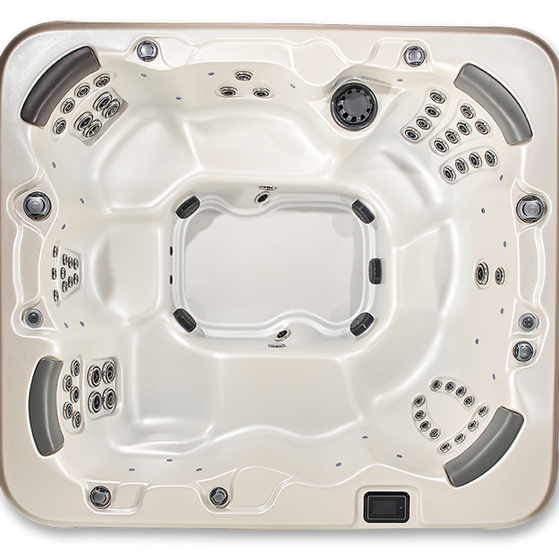 Alpine 7‑Person Luxury Hot Tub – Spacious Hydrotherapy Spa with Elegant Outdoor Design
