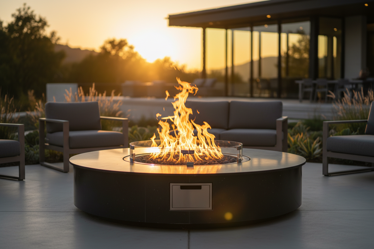 i want the fire pit to be more under attention